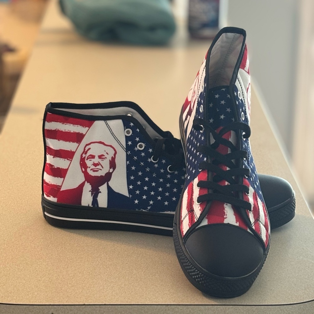Trump Anerican Flag High-Top Sneakers